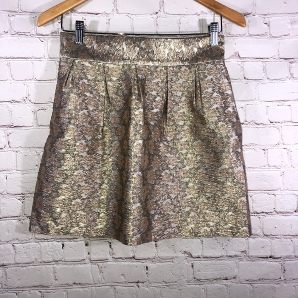 Paul & Joe Sister‎ Gold Floral Embroidery Skirt